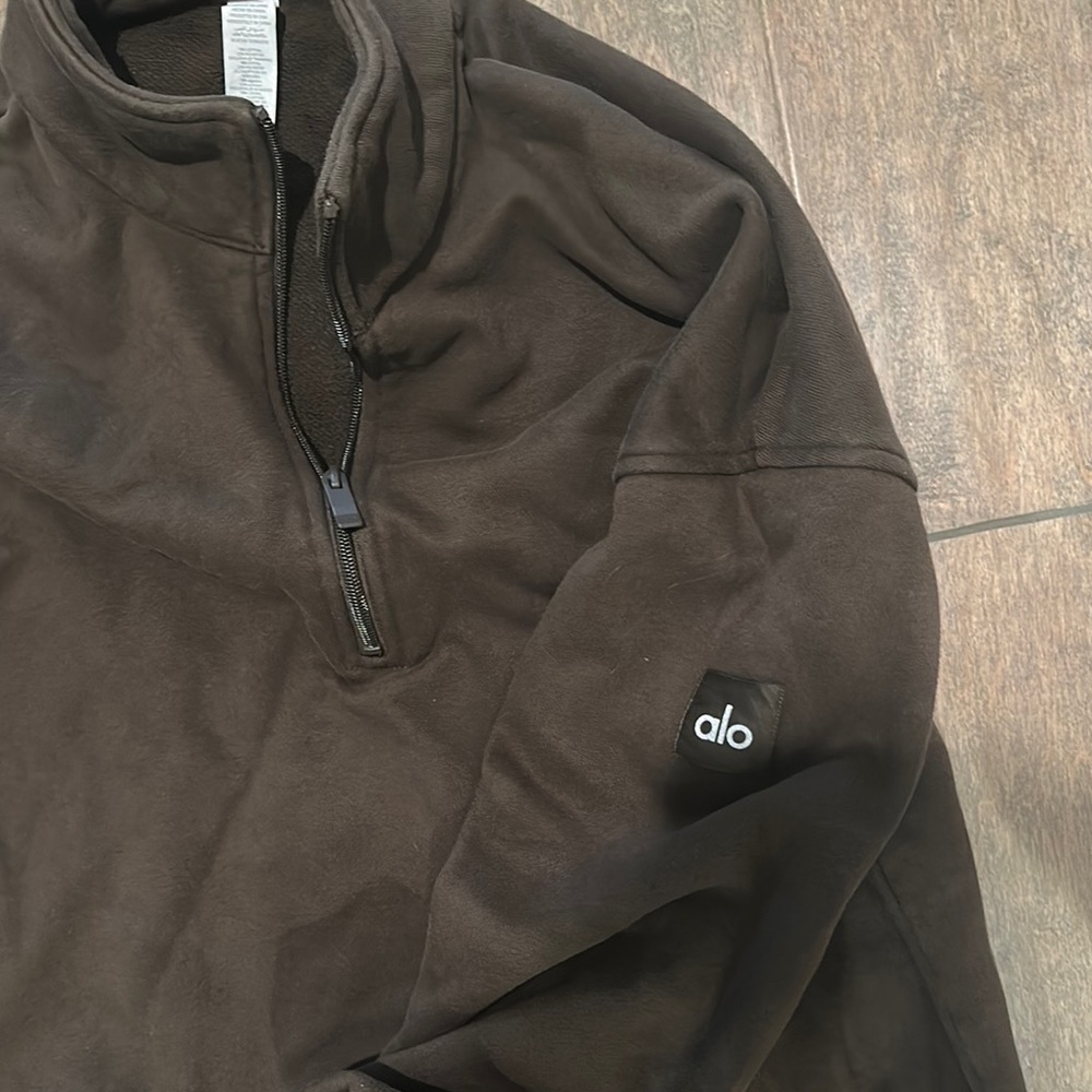 Alo Brown Fleece Pullover and Pants Set - Picture 3 of 3
